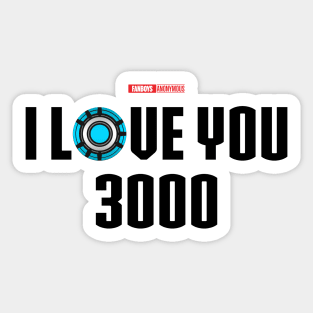 I Love You 3000 v5 (black) Sticker